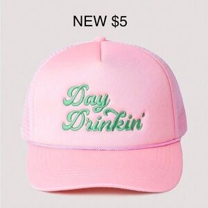 SHEIN Pink 'Day Drinkin'' Hat